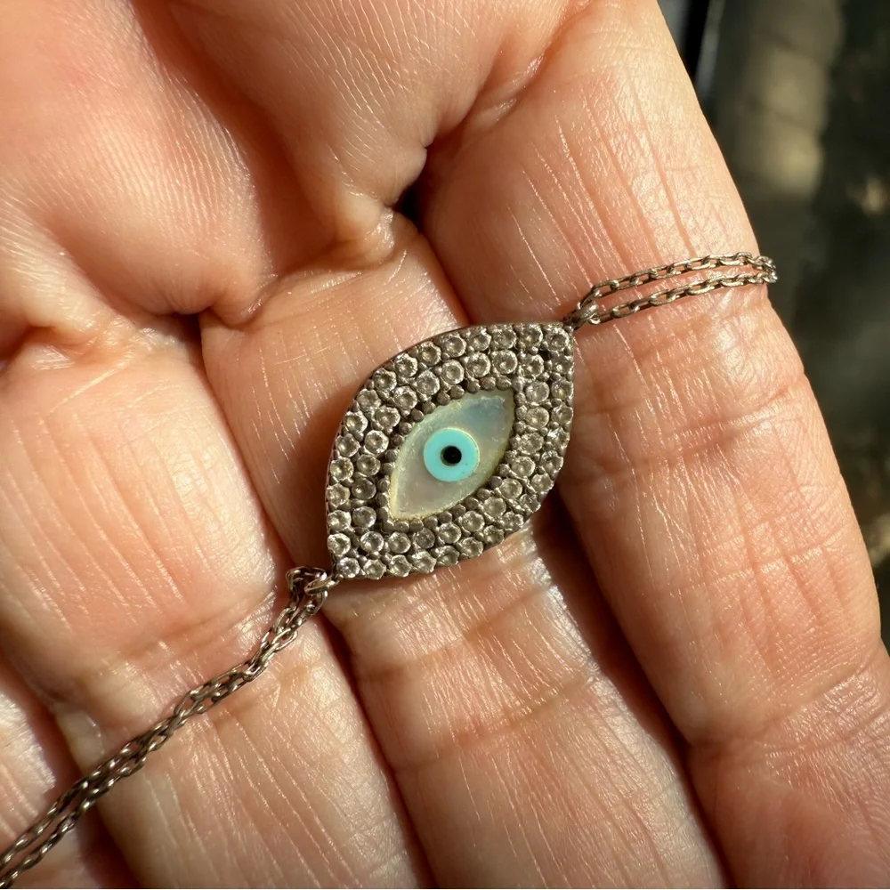 Gold sparkly Evil Eye Bracelet
